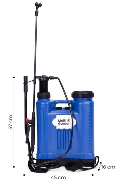 Opryskiwacz Ogrodowy plecakowy16L – MultiGarden z 4 Dyszami i Szelkami Opryskiwacz Ogrodowy plecakowy16L – MultiGarden z 4 Dyszami i Szelkami