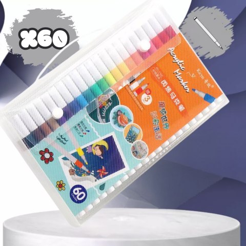 Flamastery Pisaki Akrylowe Do Różnych Powierzchni – Zestaw 60 Sztuk Acrylic Marker Flamastery Pisaki Akrylowe Do Różnych Powierzchni – Zestaw 60 Sztuk Acrylic Marker