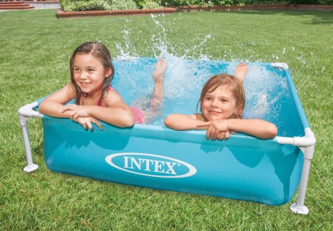 Basen Stelażowy Kwadratowy INTEX 57173 122x122x30 cm Brodzik dla Dzieci