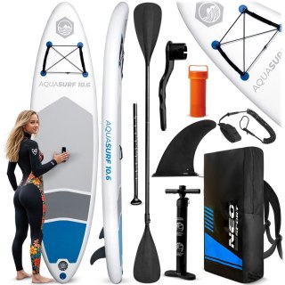 Deska SUP pompowana 320x84 cm Aquasurf Neo-Sport 150 kg zestaw