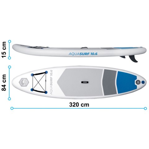 Deska SUP pompowana 320x84 cm Aquasurf Neo-Sport 150 kg zestaw