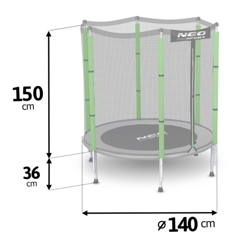 Trampolina Ogrodowa 140cm Neo-Sport 4,5ft Trampolina Ogrodowa 140cm Neo-Sport 4,5ft