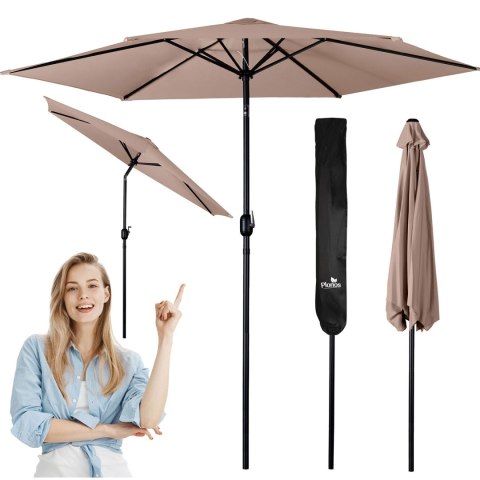 Duży Parasol Ogrodowy Plonos + Pokrowiec 300 cm – Beżowy i Wodoodporny Duży Parasol Ogrodowy Plonos + Pokrowiec 300 cm – Beżowy i Wodoodporny