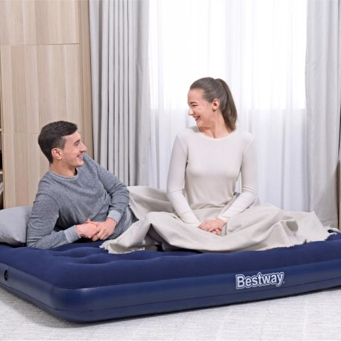 Materac Dmuchany Dwuosobowy Bestway 67002 – Welurowy, 191x137x22 cm