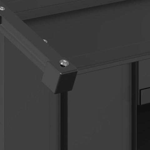 Buda Dla Psa Ze Stali Galwanizowanej Z Dachem Antracytowa 85x107x81 cm