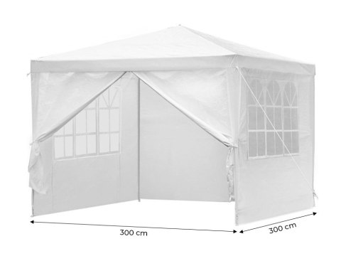 Pawilon Ogrodowy MultiGarden 3x3 m – Namiot z 4 Ściankami Biały Pawilon Ogrodowy MultiGarden 3x3 m – Namiot z 4 Ściankami Biały