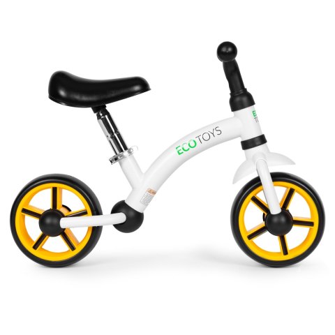 Rowerek Biegowy ECOTOYS – Regulowane Siodełko I Bezpieczna Konstrukcja - Biały