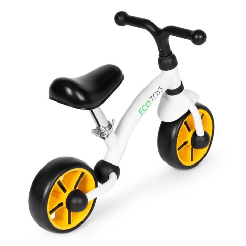 Rowerek Biegowy ECOTOYS – Regulowane Siodełko I Bezpieczna Konstrukcja - Biały
