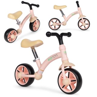 Rowerek Biegowy ECOTOYS – Regulowane Siodełko I Bezpieczna Konstrukcja - Różowy