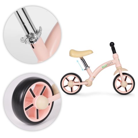 Rowerek Biegowy ECOTOYS – Regulowane Siodełko I Bezpieczna Konstrukcja - Różowy Rowerek Biegowy ECOTOYS – Regulowane Siodełko I Bezpieczna Konstrukcja - Różowy