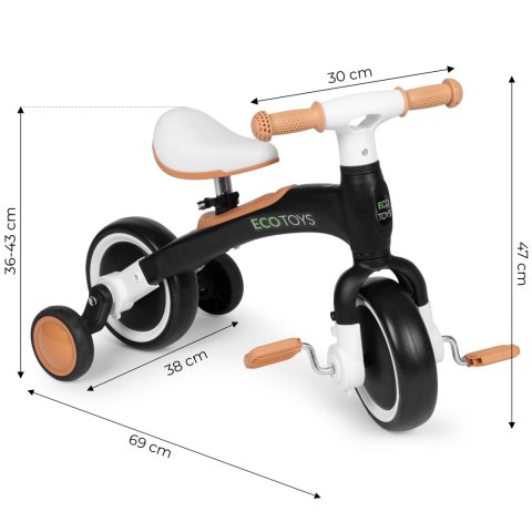 Rowerek Biegowy ECOTOYS 3W1 – Regulacja Siodełka i Odłączane Pedały Rowerek Biegowy ECOTOYS 3W1 – Regulacja Siodełka i Odłączane Pedały