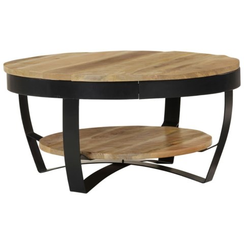 Stolik Kawowy z Drewna Mango 65 cm – Industrialny Styl, Unikalny Design