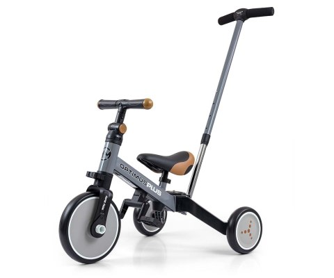 Milly Mally Optimus Plus Rowerek 4w1 Trójkołowy Biegowy Z Rączką Grey Milly Mally Optimus Plus Rowerek 4w1 Trójkołowy Biegowy Z Rączką Grey