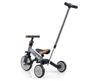 Milly Mally Optimus Plus Rowerek 4w1 Trójkołowy Biegowy Z Rączką Grey