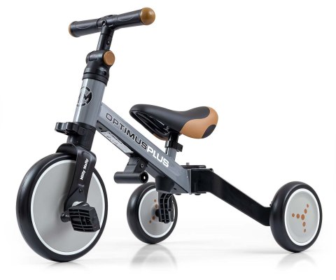 Milly Mally Optimus Plus Rowerek 4w1 Trójkołowy Biegowy Z Rączką Grey Milly Mally Optimus Plus Rowerek 4w1 Trójkołowy Biegowy Z Rączką Grey