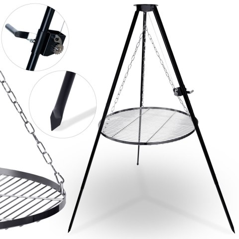 Grill Ogrodowy Trójnóg Berdsen – Regulowany Duży Ruszt 80 cm Grill Ogrodowy Trójnóg Berdsen – Regulowany Duży Ruszt 80 cm