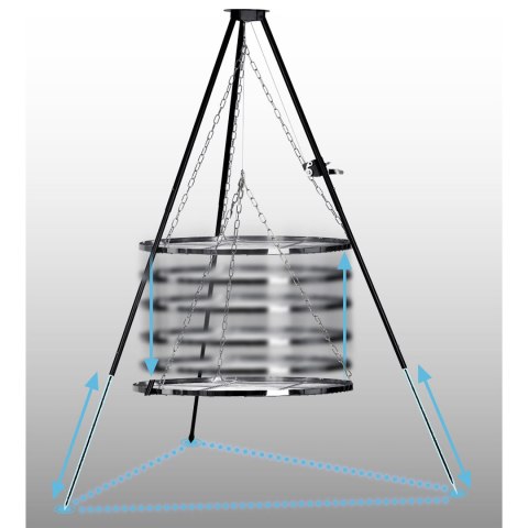 Grill Ogrodowy Trójnóg Berdsen – Regulowany Duży Ruszt 80 cm Grill Ogrodowy Trójnóg Berdsen – Regulowany Duży Ruszt 80 cm