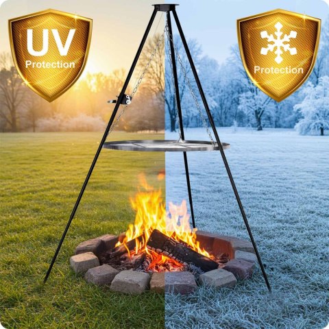 Grill Ogrodowy Trójnóg Berdsen – Regulowany Duży Ruszt 80 cm Grill Ogrodowy Trójnóg Berdsen – Regulowany Duży Ruszt 80 cm