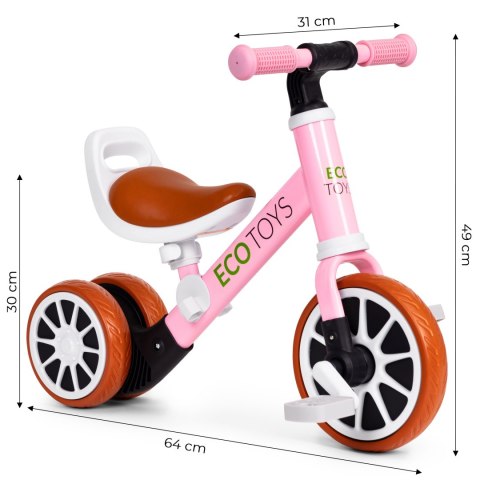 Rowerek Trójkołowy 2w1 ECOTOYS – Funkcja Biegowego I Standardowego