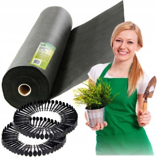 Agrotkanina Ogrodowa Plonos 1,6 m x 100 m, Gramatura 90 g/m2 + 100 Szpilek