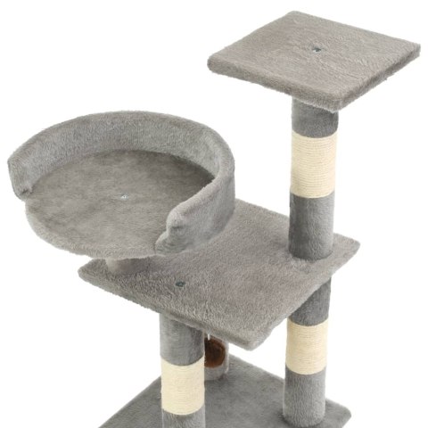 Drapak dla Kota z Platformami i Piłeczką– 65 cm, Szary Drapak dla Kota z Platformami i Piłeczką– 65 cm, Szary
