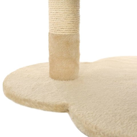 Drapak Tropikalny dla Kota – Słupek Sizalowy, Liście i Legowisko, 50 cm