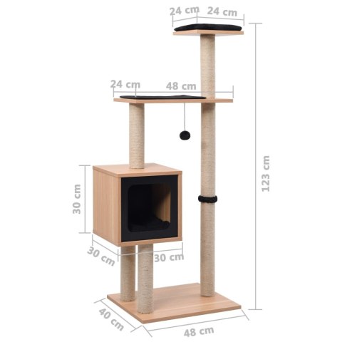 Drapak dla Kota – Domek, Sizalowa Mata, Platformy, 123 cm Drapak dla Kota – Domek, Sizalowa Mata, Platformy, 123 cm