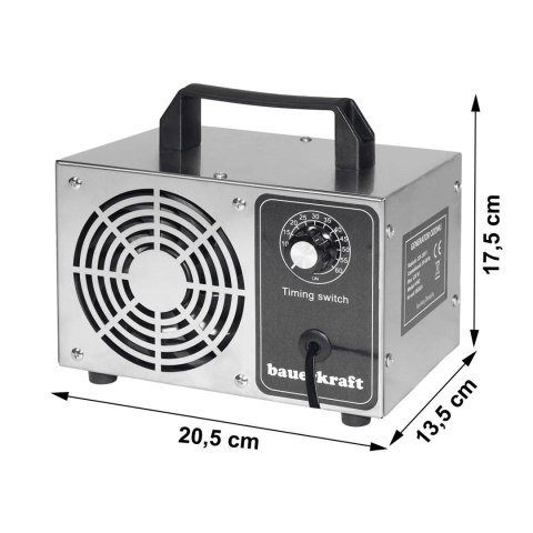 Generator Ozonu 60g/h Z Timerem Oczyszczacz Powietrza 120W Stalowy Generator Ozonu 60g/h Z Timerem Oczyszczacz Powietrza 120W Stalowy