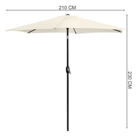 Składany Parasol Ogrodowy 210 cm Beżowy Bauerkraft – Regulacja Wysokości i Nachylenia Składany Parasol Ogrodowy 210 cm Beżowy Bauerkraft – Regulacja Wysokości i Nachylenia