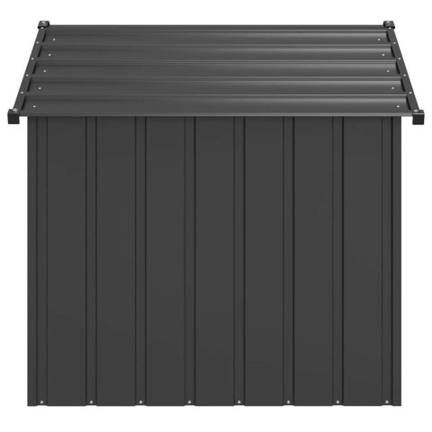 Buda Dla Psa Ze Stali Galwanizowanej Z Dachem Antracytowa 131x101x102 cm