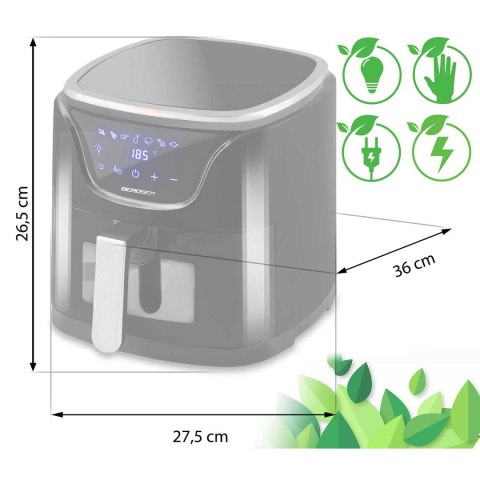 Frytkownica beztłuszczowa Air fryer BD-652 czarno-srebrna Frytkownica beztłuszczowa Air fryer BD-652 czarno-srebrna