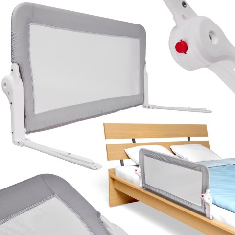 Barierka Ochronna do Łóżka 120 cm – Składana Osłonka Szara Barierka Ochronna do Łóżka 120 cm – Składana Osłonka Szara