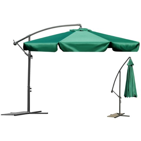 Parasol ogrodowy składany 6 segmentów zielony 350cm Parasol ogrodowy składany 6 segmentów zielony 350cm