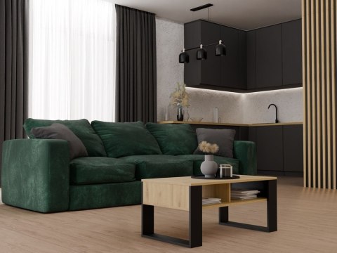 Stolik Kawowy Ława Modern - Dąb Artisan Czarny