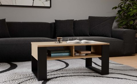 Stolik Kawowy Ława Modern - Dąb Artisan Czarny