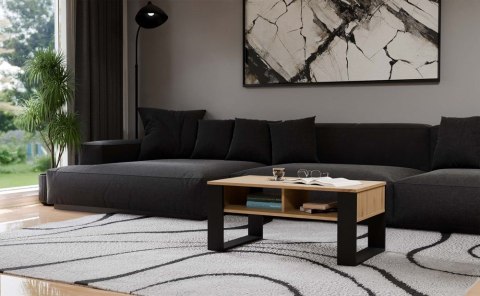 Stolik Kawowy Ława Modern - Dąb Artisan Czarny