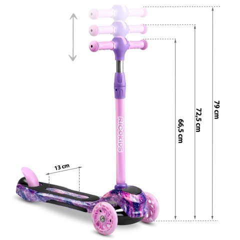 Hulajnoga Balansowa Dla Dzieci RicoKids – Trzy Koła, LED, Regulowana