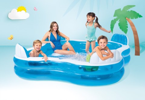 Dmuchany Basen Ogrodowy Z Siedzeniami INTEX 56475 - 229x229 cm Dmuchany Basen Ogrodowy Z Siedzeniami INTEX 56475 - 229x229 cm