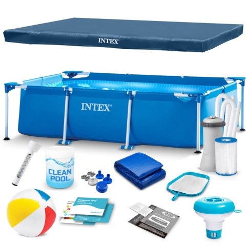 Basen Stelażowy INTEX 28272 300x200x75cm 15w1 Pompa Pokrywa Mata Zestaw