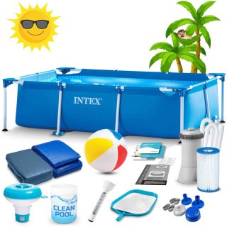 Basen Stelażowy INTEX 28272 300x200x75cm 15w1 Pompa Pokrywa Mata Zestaw