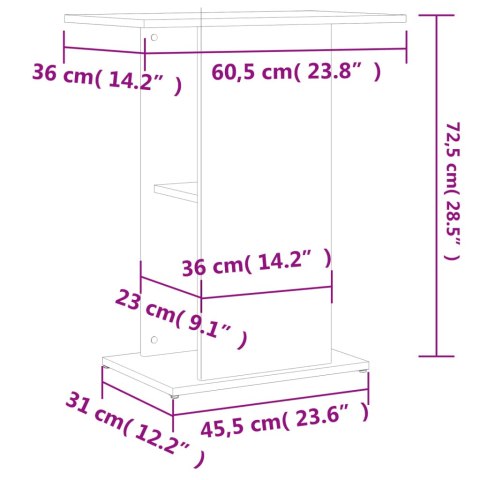 Szafka Pod Akwarium Z półką - Biała 60,5x36x72,5 cm