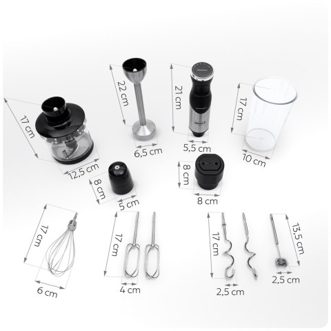 Blender Ręczny Wielofunkcyjny Berdsen 6w1 1500W – Tytanowe Ostrza