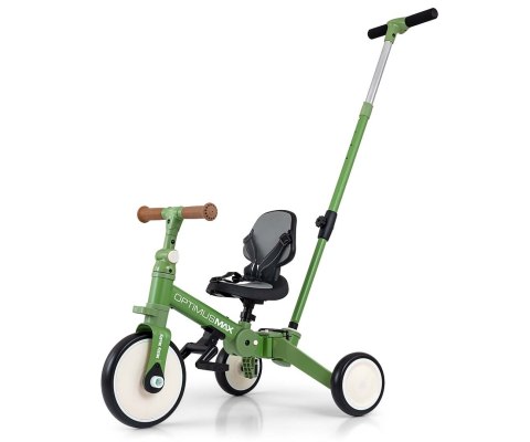Milly Mally Optimus Max Rowerek 5w1 Trójkołowy Biegowy Z Rączką Green Milly Mally Optimus Max Rowerek 5w1 Trójkołowy Biegowy Z Rączką Green