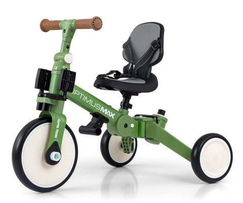 Milly Mally Optimus Max Rowerek 5w1 Trójkołowy Biegowy Z Rączką Green Milly Mally Optimus Max Rowerek 5w1 Trójkołowy Biegowy Z Rączką Green