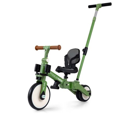 Milly Mally Optimus Max Rowerek 5w1 Trójkołowy Biegowy Z Rączką Green Milly Mally Optimus Max Rowerek 5w1 Trójkołowy Biegowy Z Rączką Green