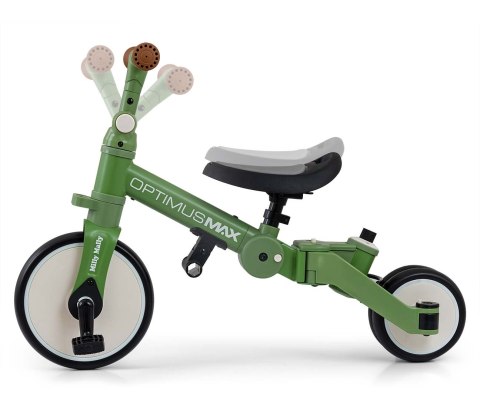 Milly Mally Optimus Max Rowerek 5w1 Trójkołowy Biegowy Z Rączką Green Milly Mally Optimus Max Rowerek 5w1 Trójkołowy Biegowy Z Rączką Green