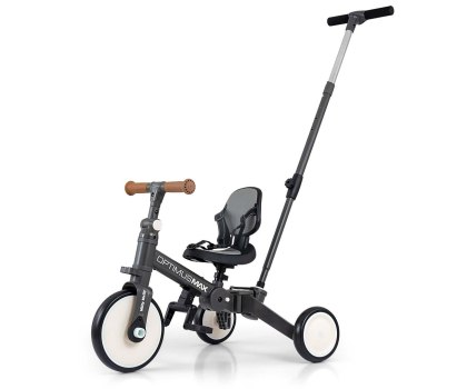 Milly Mally Optimus Max Rowerek 5w1 Trójkołowy Biegowy Z Rączką Grey
