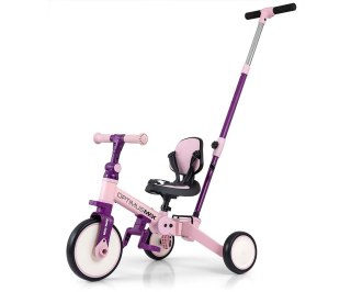 Milly Mally Optimus Max Rowerek 5w1 Trójkołowy Biegowy Z Rączką Pink