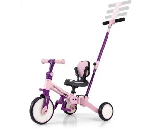 Milly Mally Optimus Max Rowerek 5w1 Trójkołowy Biegowy Z Rączką Pink
