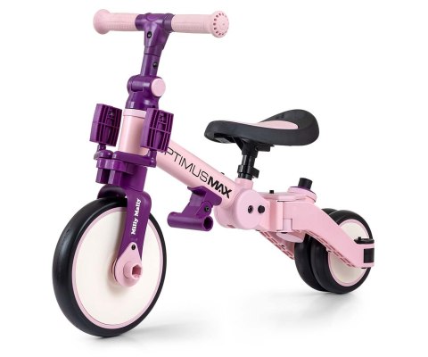 Milly Mally Optimus Max Rowerek 5w1 Trójkołowy Biegowy Z Rączką Pink